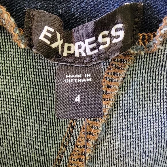 NWT Express Denim Sweetheart Neckline Seamed Fit & Flare Midi Dress, Size 4 - Picture 3 of 7